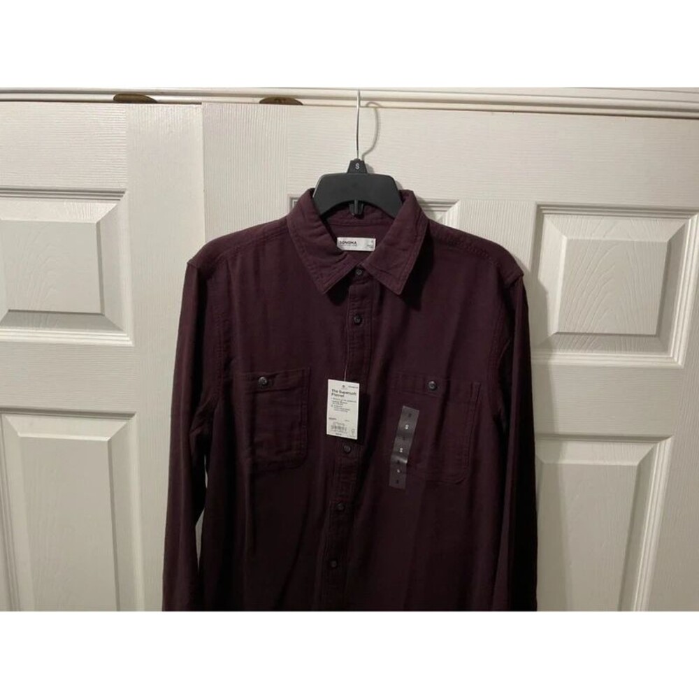 Sonoma Utility Overshirt S | Wine Chore Shirt Shacket | NWT Workwear Layer